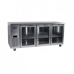 Skope BC180-CG-3RRRS-E Under Counter 3 Door Glass Self Contained Fridge 469L
