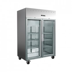 Exquisite GSC1410G Glass 2 Door S/S Upright Chiller 1476L