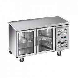 Exquisite SSC260G Under Bench Chiller w/ Glass Doors 260L
